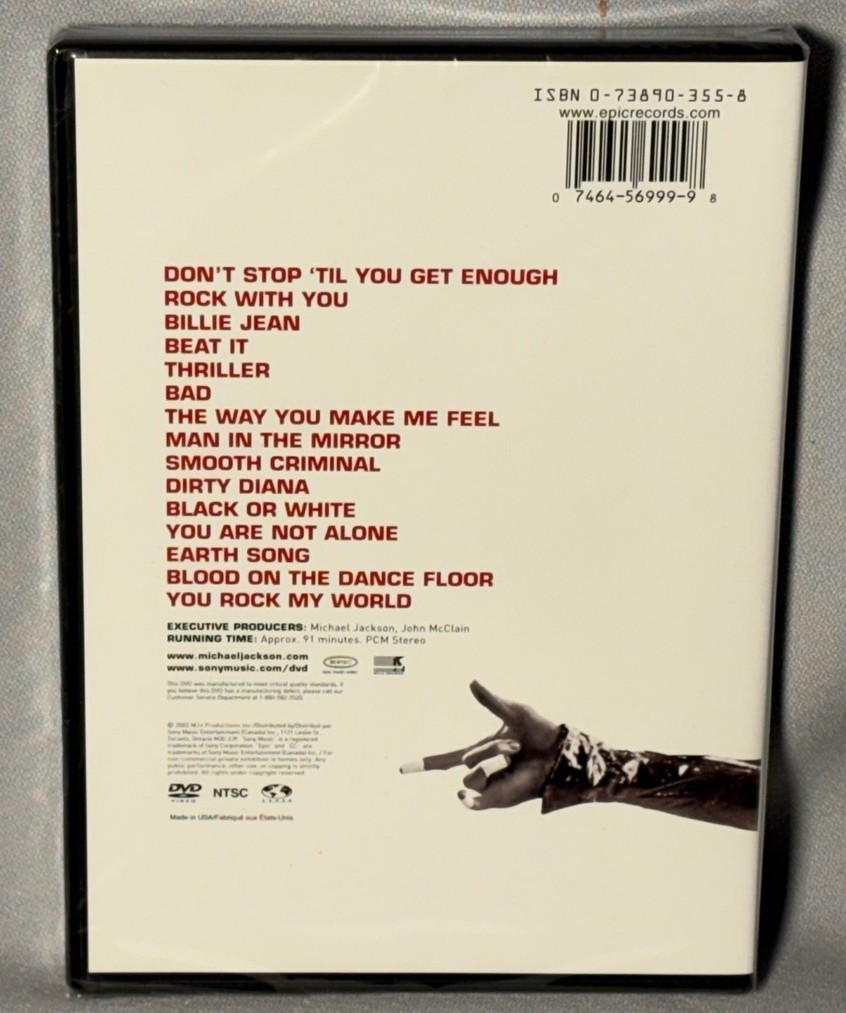 DVD MICHAEL JACKSON Number Ones (SONY BMG, 2026) NEW MINT SEALED