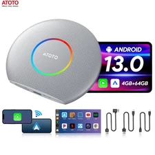 ATOTO CB6 True AI Box Wireless Carplay Box Android Auto Adapter GPS Track 4+64GB
