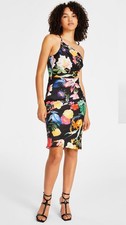 GUESS Women's Cindy One-Shoulder Floral-Print Dress Size 4 E