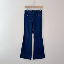 Anthropologie Pilcro and the Letterpress Superscript Flare Jean Dark Wash Sz 26