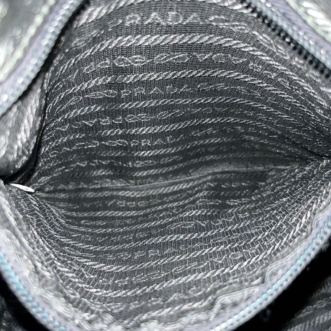 PRADA Mini Backpack Drawstring Pouch Triangle Log… - image 15