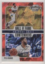 2018 Contenders Optic Hall of Fame Red Cracked Ice Prizm Anthony Davis #12 4l3