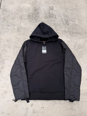 NWT Alpha Industries SAMPLE ALS/92  Liner Black Hoodie Military Men s Sz L