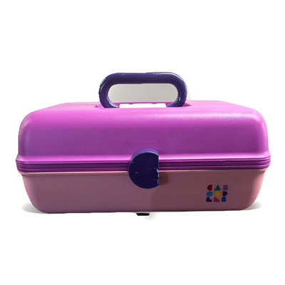 Caboodles Makeup Case Box Kit Purple Pink Crafts Organizer Storage Vintage USA