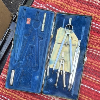 KEUFFEL & ESSER Drafting Tool Set with Compasses and Dividers in Case