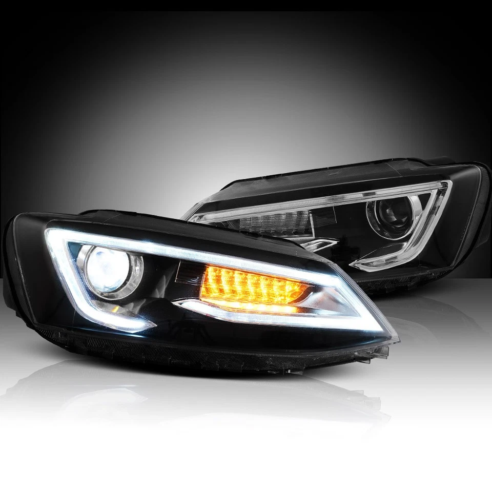 LED Headlights Sequential For 2011-2017 vw Jetta Sagitar MK6 Projector Assembly - image 4 of 4