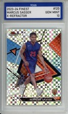 2023-24 TOPPS FINEST X-REFRACTOR MARCUS SASSER ROOKIE RC TCGS GEM MINT 10