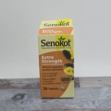 Senokot Extra Strength Senna Concentrate 36 Tablets Natural Laxative Relief New