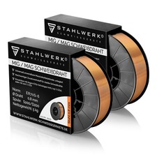 2 x MIG MAG Schweißdraht Massivdraht ER70S-6 SG2 - 5 kg / Ø 0,8 mm Drahtrolle