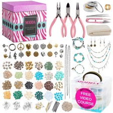 Deluxe Jewelry Making Kit with Video Course, Includes Instructions, Beads, Ne...