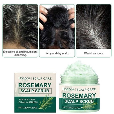 120g Scalp Scrub, Rosemary Scalp Exfoliator,Scalp Exfoliator UK For women Q9K3