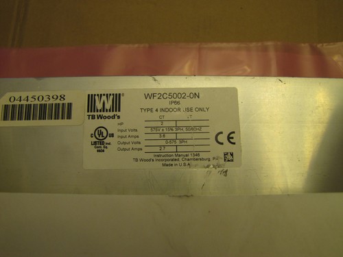 TB Woods Wood's WF2 Sensorless Vector Drive WF2C5002-0N WF2C50020N 2hp 2 hp 575v - Picture 2 of 5