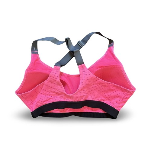 Victoria’s Secret VSX Sport Pink Gray 34D Racerback Padded Sports Bra Gym Active - Picture 2 of 6