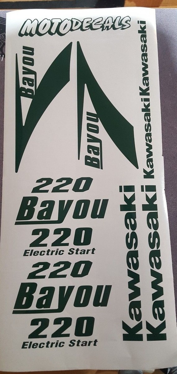 Bayou 220 Stickers Plastic Fender Decals Kit Tank Emblems Graphic