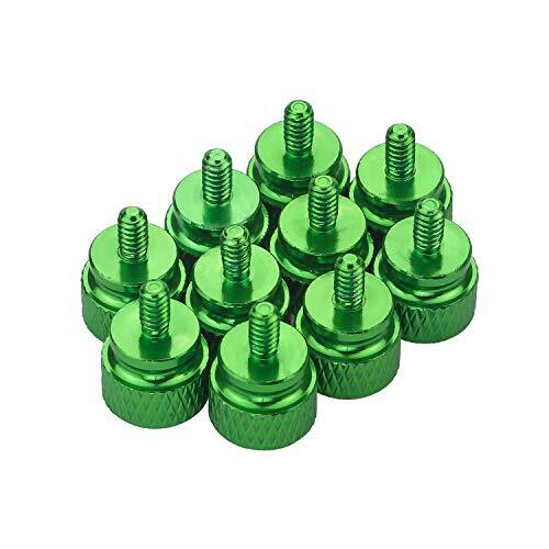 6#-32 Anodized Aluminum Thumbscrews, Computer Case Thumbscrews, Thumb Green - Picture 2 of 7