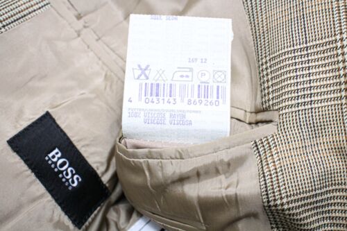 HUGO BOSS Da Vinci Jacket Men's (EU) 56 Silk Wool Button Up Pockets Check - Picture 9 of 12
