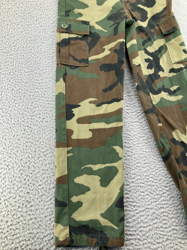 Pantalones del Ejército de Estados Unidos para mujer talla 16 Woodland Camo Ripstop Rothco BDU JR GI 28x27 Foto 4 de 4