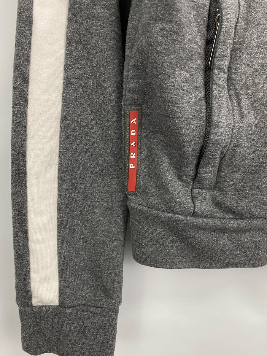 ジャケット・アウター 90s PRADA wool zip up hoodie dark gray 🇮🇹 Y2K Prada Zip Hoodie Women Retro Rare Hype size S color