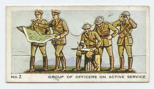 Mitchell's Stand Alone A Model Army GROUP OF OFFICERS No. 2 Zigarettenkarten - Bild 1 von 2