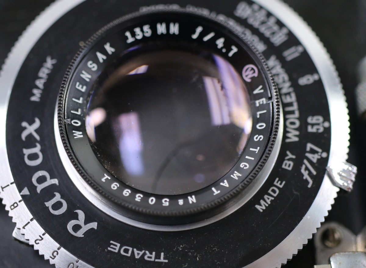 「超希少品」Rapax Synchromatic 135mm f4.7 USA Wollensak 135mm f/4.7 Raptar Lens w/ Wollensak Rapax Synchromatic