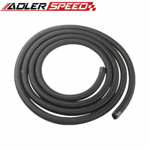 4AN 6AN 8AN 10AN 12AN Nylon & Stainless Steel Braided Fuel Oil Gas Hose Line - Picture 8 of 10