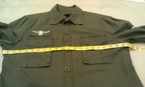 RARE Howe Fugitives Ride Motorcycle Grunge Long Sleeve Shirt Mens M Green - Picture 13 of 15