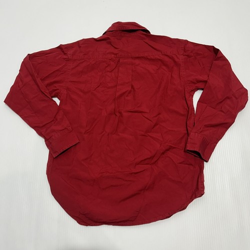 Ralph Lauren Boys Solid Red Casual Button Up Dress Shirt Size M - Picture 2 of 8