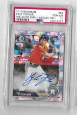 2019 Kyle Tucker Bowman Chrome Atomic Refractor Auto RC  24 /100 PSA 10