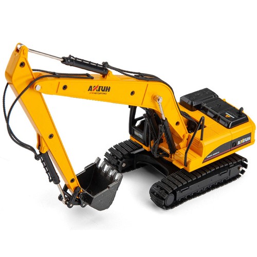 1/50 Excavator Construction Vehicle Model Metal Diecast Excavator Toy Yellow - Picture 2 of 5