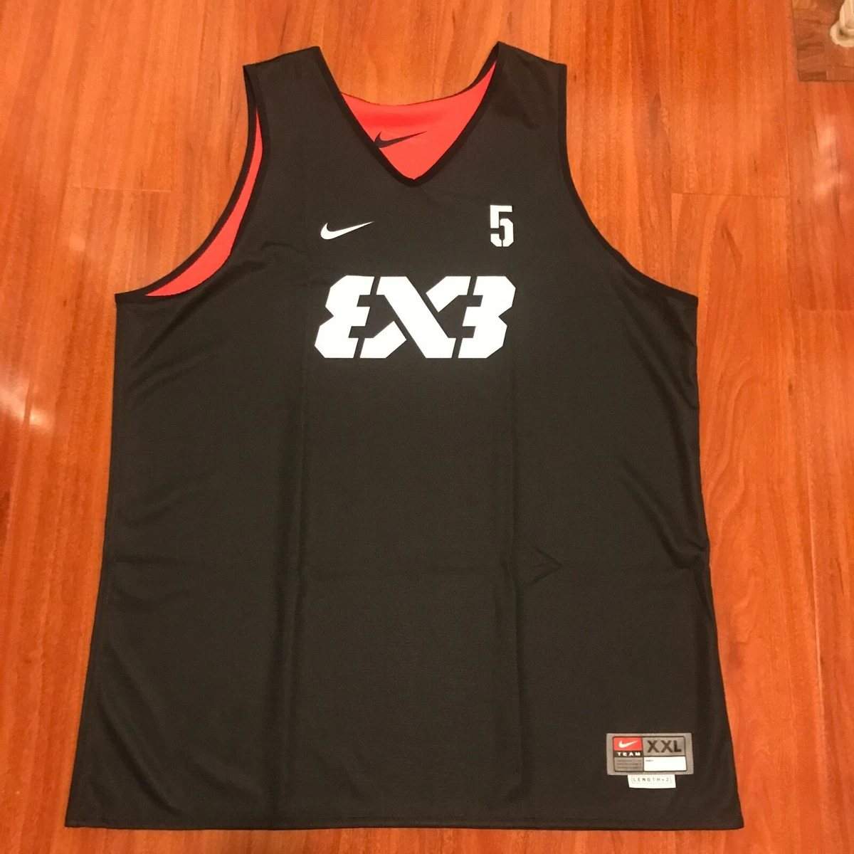 Nike FIBA 3x3 Reversible Basketball Jersey 5 Men s Size XXL