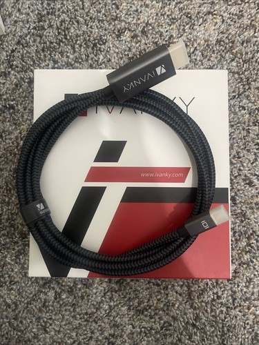 iVANKY Mini Display Port a HDMI cavo lungo 6,6 piedi nylon grigio intrecciato - Foto 2 di 5