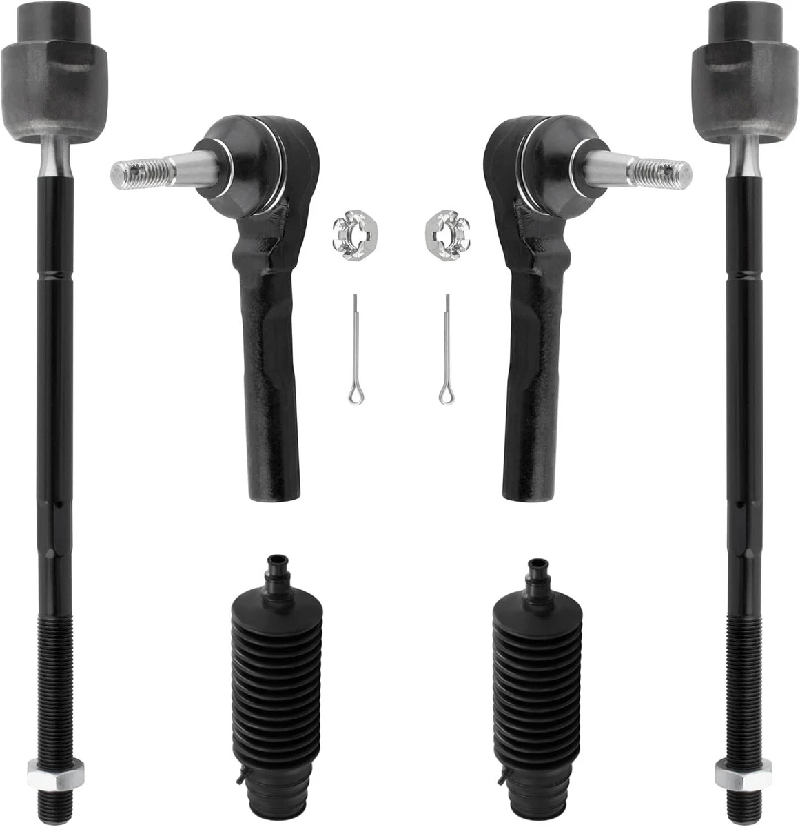 6Pcs Front Tie Rods Inner And Outer For 2005-2010 Pontiac G6