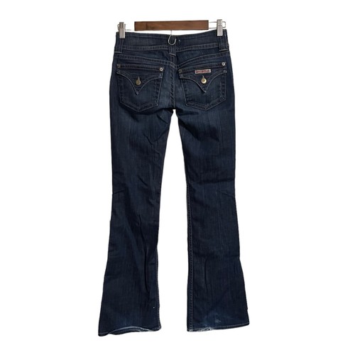 Hudson Jeans Womens Dark Wash Y2K Low Rise Flap Button Pocket Bootcut Jeans 25 - Picture 11 of 11