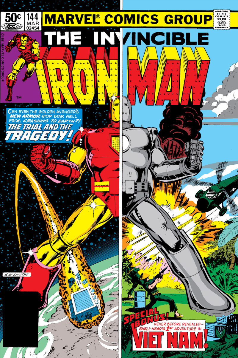 The Invincible Iron Man Issue 144 Comic Book Poster Split