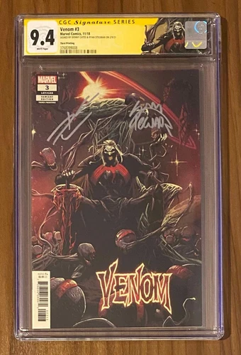 Venom #3 CGC 9.4 3rd Print Variant 1st Knull Signed Donny Cates & Ryan Stegman