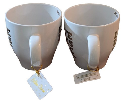 Home Essentials Love Lives Here Coffee Tea Mugs Set Of Two 20 oz. Brand New - Picture 6 of 10