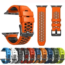 Sport Silicone Strap For Apple Watch Ultra 2 49mm 46mm 45mm Wristband S 10 9 8 7