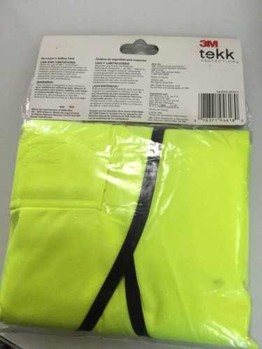 NEW 3M Class 2 Surveyor’s Safety Vest Reflective Yellow 1 Size Fits Most ANSI - Picture 2 of 3