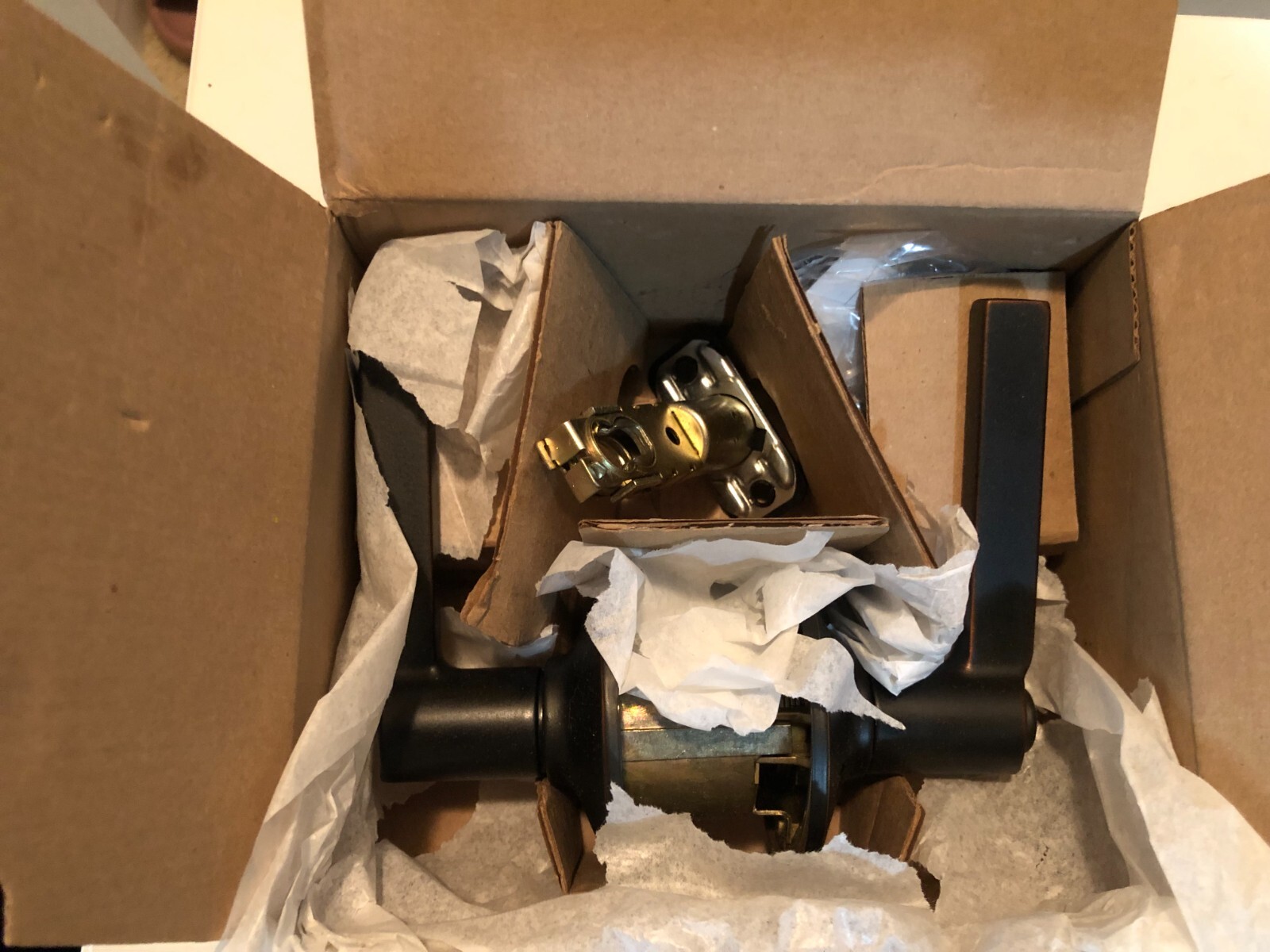 Schlage Latitude F40LAT716 Privacy Door Lever Set for Enhanced Security-image