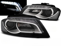 Scheinwerfer Paar FüR Audi A3 8P Ab 2008 Bis 2012 Daylight Drl Led Schwarz