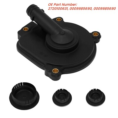 #ad Engine Crankcase Vent Valve Oil Separator Kit Cover w Seal Set For Mercedes Benz $25.03