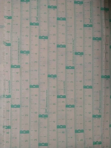 Little Snippets by Bonnie & Camille Moda Aqua Tape Measures Measure Twice 18x29 - Picture 1 of 6