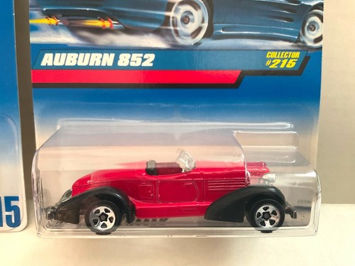 Hot Wheels AUBURN 852 Lot - #215 Red, 5-Spoke Wheels - Packaging Variations - Picture 3 of 4