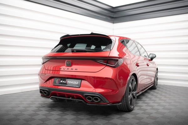 Mittlerer Diffusor Heck Ansatz DTM Look FüR Seat Cupra Leon Mk1 Schwarz Glang-image