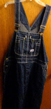 Vtg Big Smith Blue Denim Overalls Jeans Button Fly Men 38x29 USA