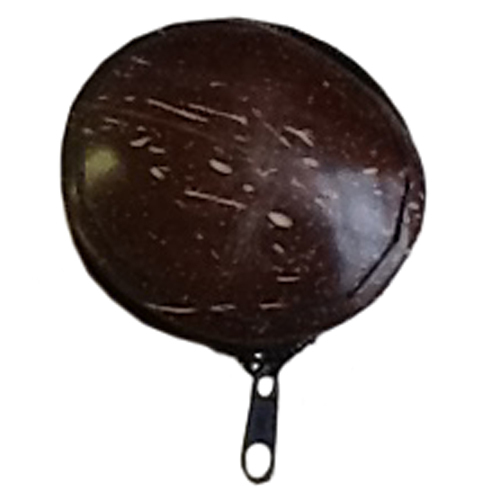 COCONUT SHELL ZIPPERED HANDBAG PURSE HANDMADE FAIR TRADE SHOULDER CLUTCH COIN - Picture 8 of 8