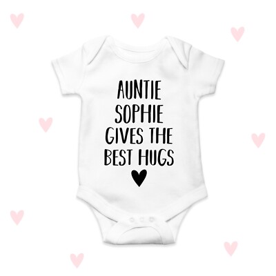 Tante Best Hugs Baby mitwachsende süße Geschenke personalisierte Tante