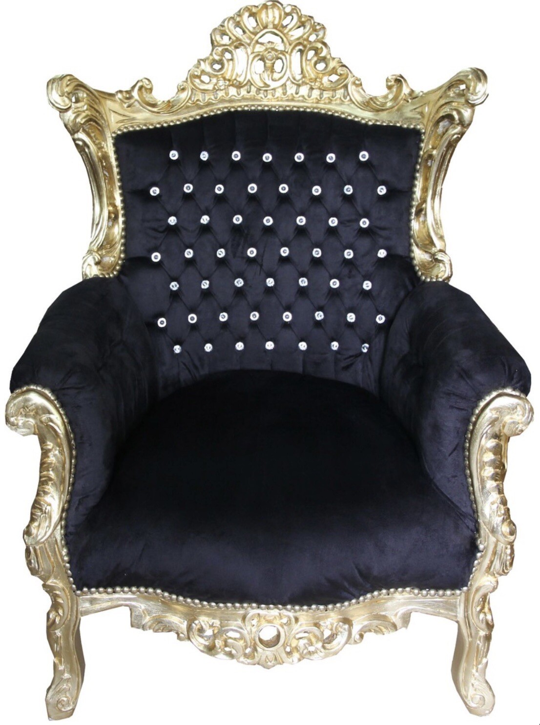 Fauteuil baroque Casa Padrino assise large confortable contre le mal de dos
