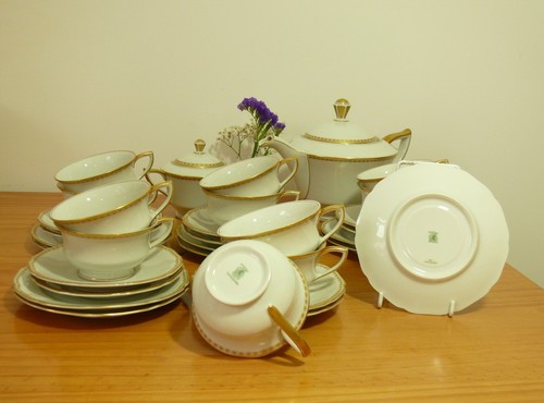 vintage porcelain bohemia made in Czechoslovakia Coffee/Tea Set - Picture 2 of 14