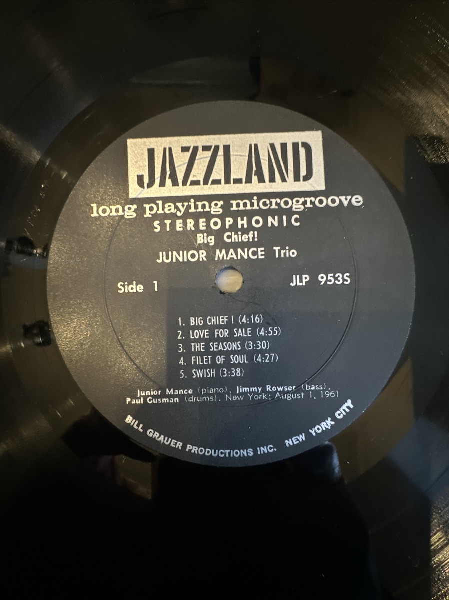 洋楽 Big Chief! The Junior Mance Trio The Junior Mance Trio – Big Chief! – Vinyl (LP, Album, Mono